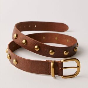 Free People Rhodes Studded Belt Cognac S/M